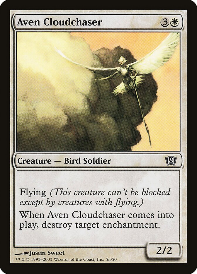 Aven Cloudchaser – Common Magic: The Gathering card from Eighth Edition (#5★)