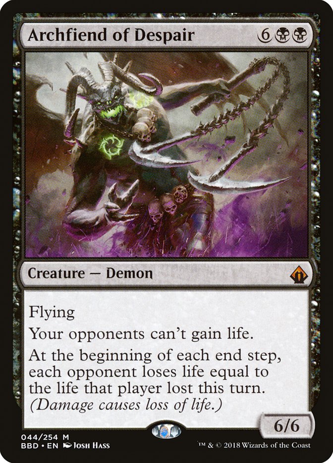 Archfiend of Despair – Mythic Magic: The Gathering card from Battlebond (#44)