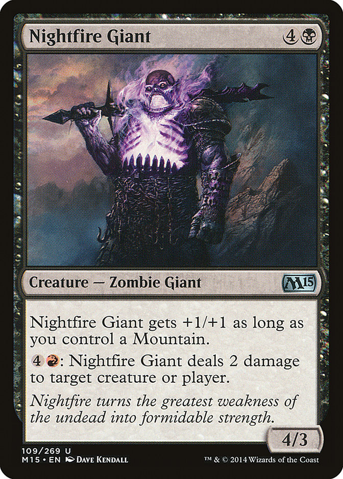 Nightfire Giant – Uncommon Magic: The Gathering card from Magic 2015 (#109)