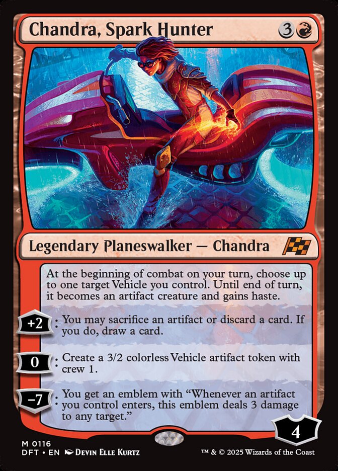 Chandra, Spark Hunter – Mythic Magic: The Gathering card from Aetherdrift (#116)