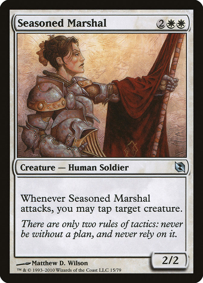 Seasoned Marshal – Uncommon Magic: The Gathering card from Duel Decks: Elspeth vs. Tezzeret (#15)