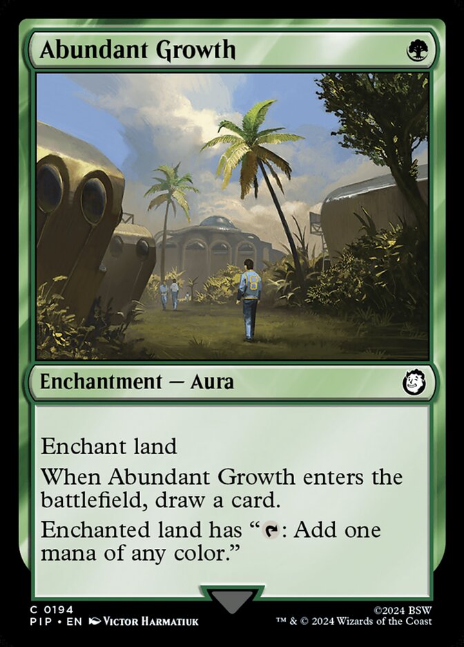 Abundant Growth – Common Magic: The Gathering card from Fallout (#194)