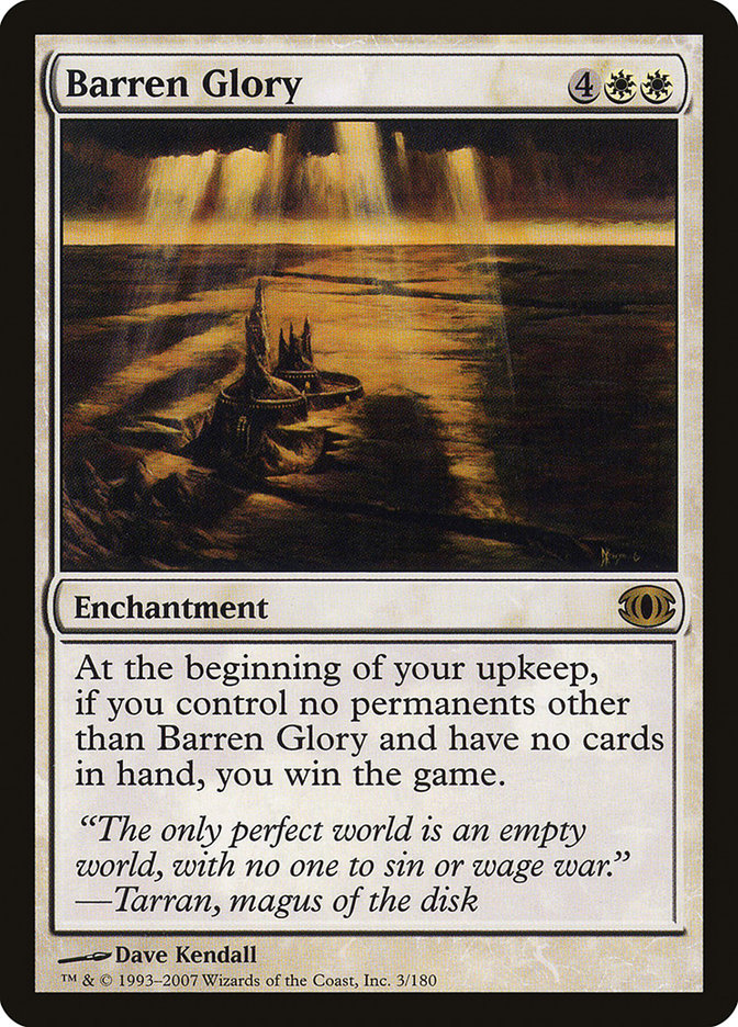 Barren Glory – Rare Magic: The Gathering card from Future Sight (#3)