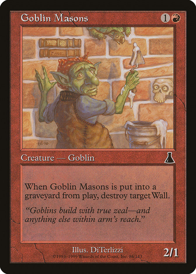 Goblin Masons – Common Magic: The Gathering card from Urza's Destiny (#86)