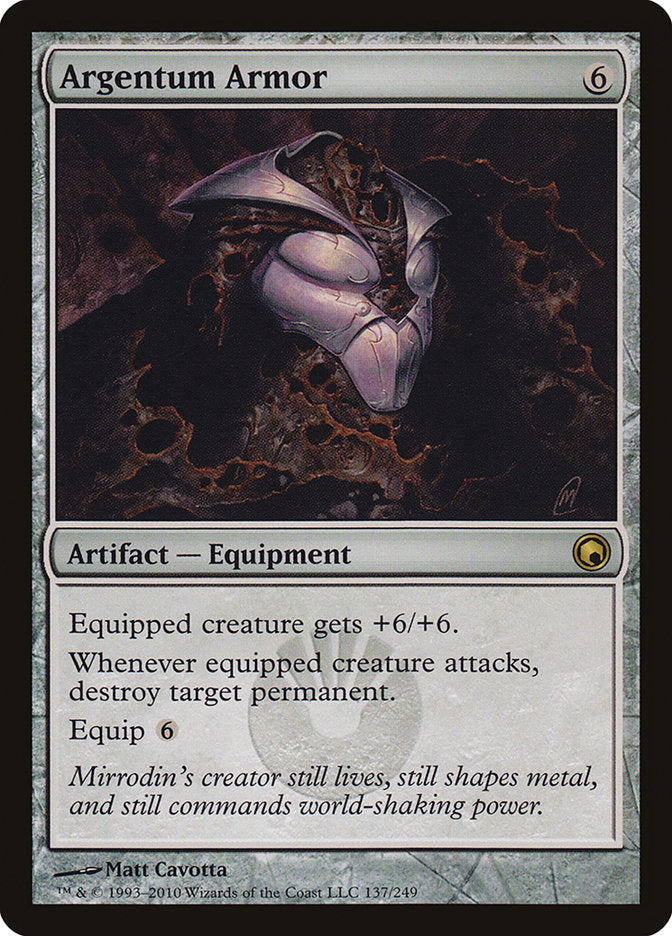 Argentum Armor – Rare Magic: The Gathering card from Scars of Mirrodin (#137)
