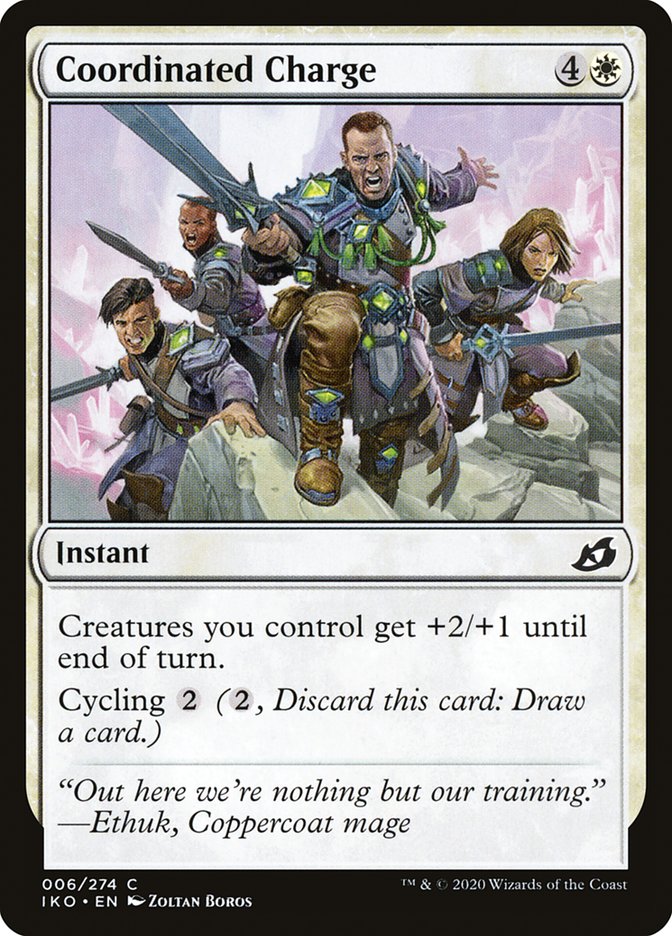 Coordinated Charge – Common Magic: The Gathering card from Ikoria: Lair of Behemoths (#6)