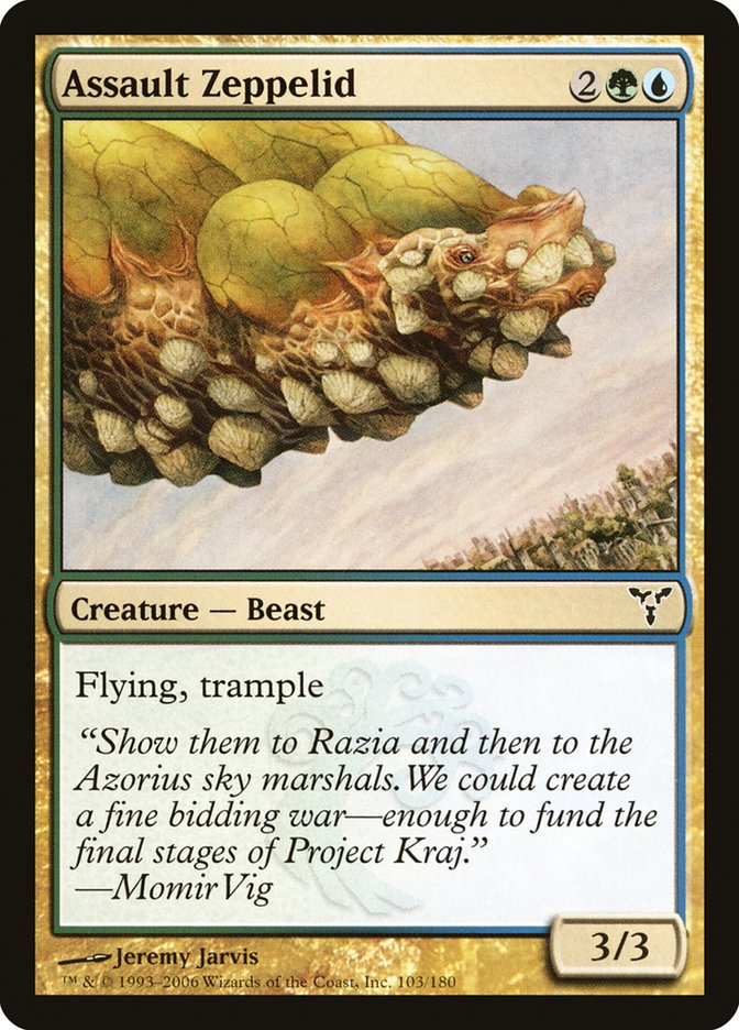 Assault Zeppelid – Common Magic: The Gathering card from Dissension (#103)