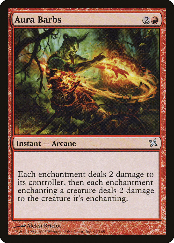 Aura Barbs – Uncommon Magic: The Gathering card from Betrayers of Kamigawa (#94)