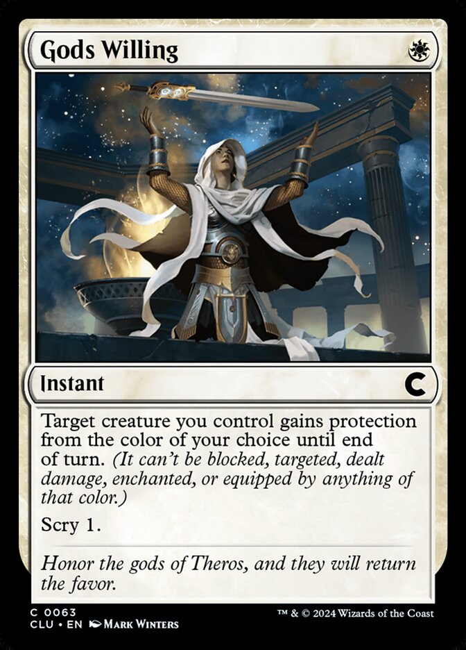 Gods Willing – Common Magic: The Gathering card from Ravnica: Clue Edition (#63)