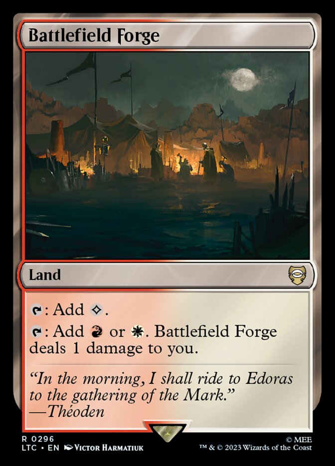 Battlefield Forge – Rare Magic: The Gathering card from Tales of Middle-earth Commander (#296)