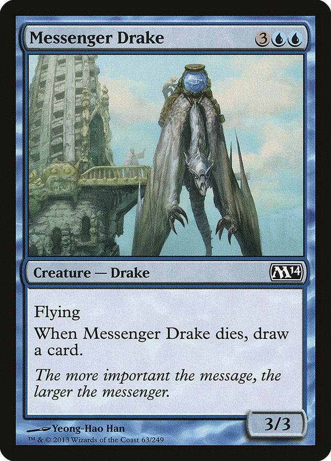 Messenger Drake – Common Magic: The Gathering card from Magic 2014 (#63)