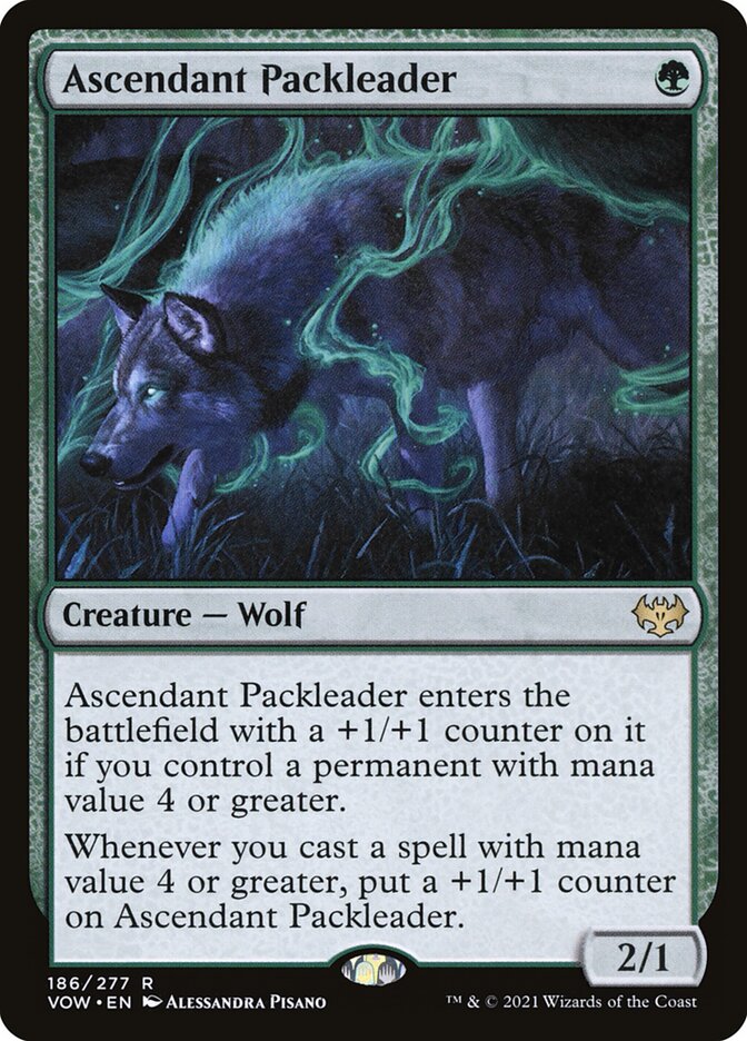 Ascendant Packleader – Rare Magic: The Gathering card from Innistrad: Crimson Vow (#186)