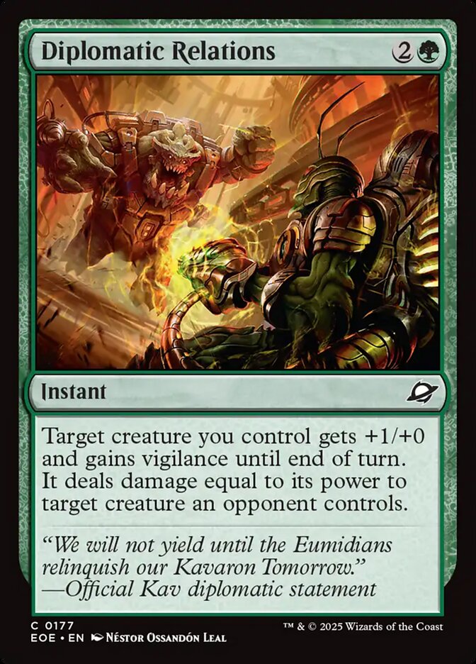 Diplomatic Relations – Common Magic: The Gathering card from Edge of Eternities (#177†)