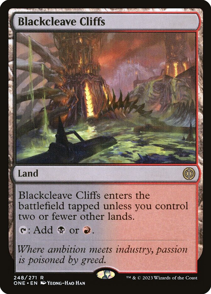 Blackcleave Cliffs – Rare Magic: The Gathering card from Phyrexia: All Will Be One (#248)