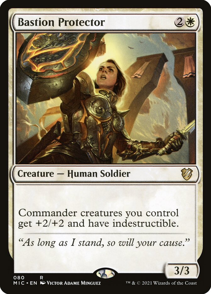 Bastion Protector – Rare Magic: The Gathering card from Midnight Hunt Commander (#80)