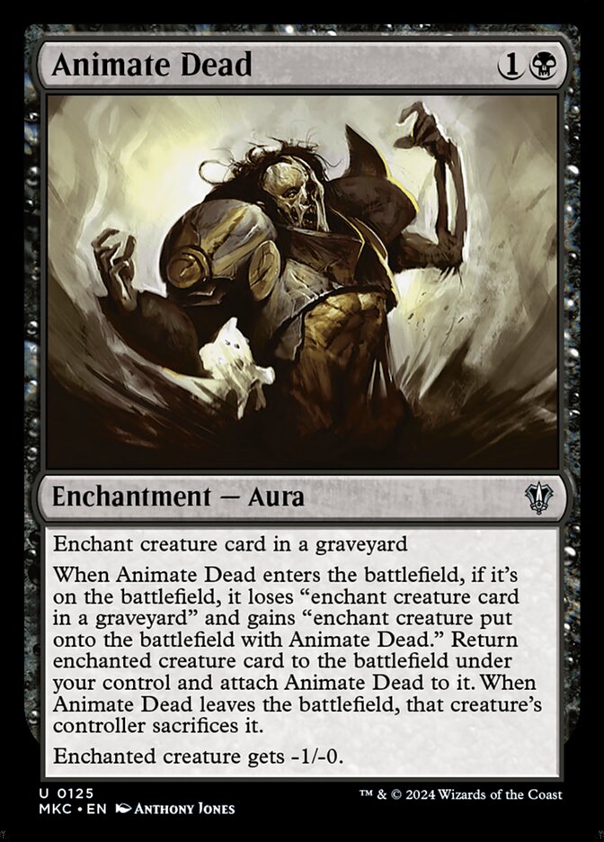 Animate Dead – Uncommon Magic: The Gathering card from Murders at Karlov Manor Commander (#125)