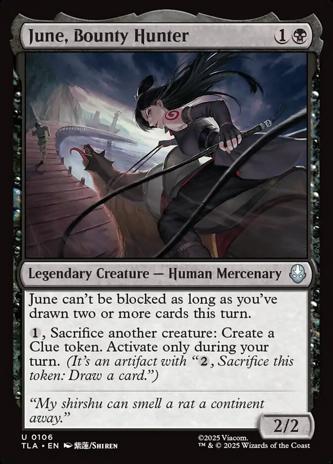 June, Bounty Hunter – Uncommon Magic: The Gathering card from Avatar: The Last Airbender (#106)