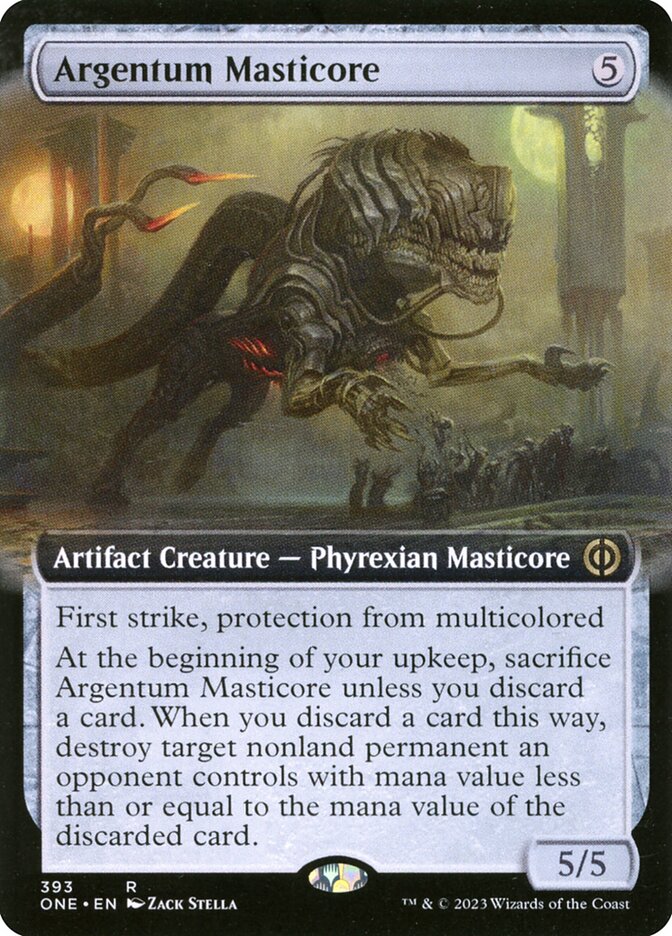 Argentum Masticore – Rare Magic: The Gathering card from Phyrexia: All Will Be One (#393)