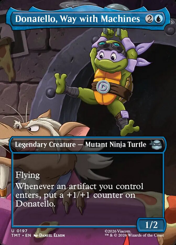Donatello, Way with Machines – Uncommon Magic: The Gathering card from Teenage Mutant Ninja Turtles (#197)