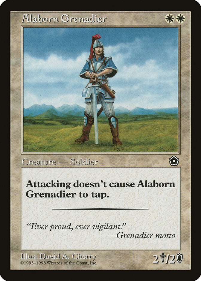 Alaborn Grenadier – Common Magic: The Gathering card from Portal Second Age (#2)