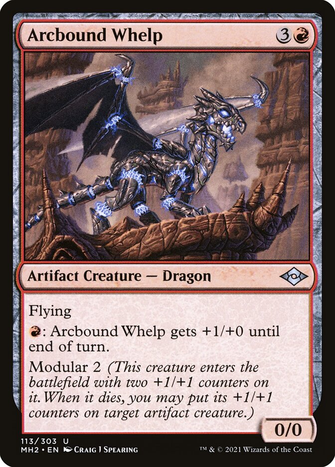 Arcbound Whelp – Uncommon Magic: The Gathering card from Modern Horizons 2 (#113)