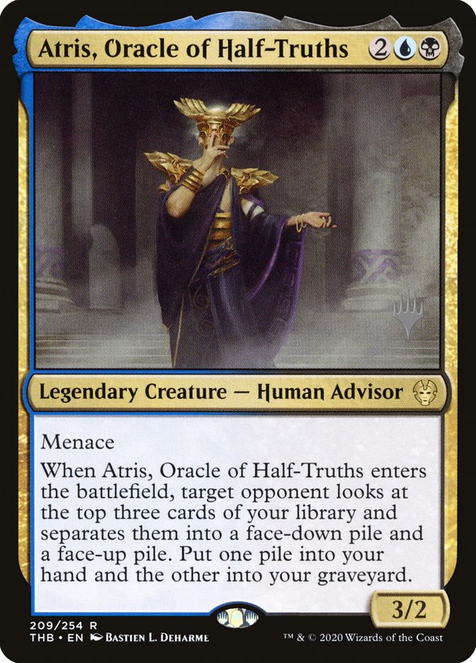 Atris, Oracle of Half-Truths – Rare Magic: The Gathering card from Theros Beyond Death Promos (#209p)