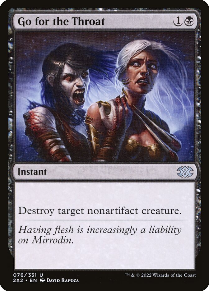 Go for the Throat – Uncommon Magic: The Gathering card from Double Masters 2022 (#76)