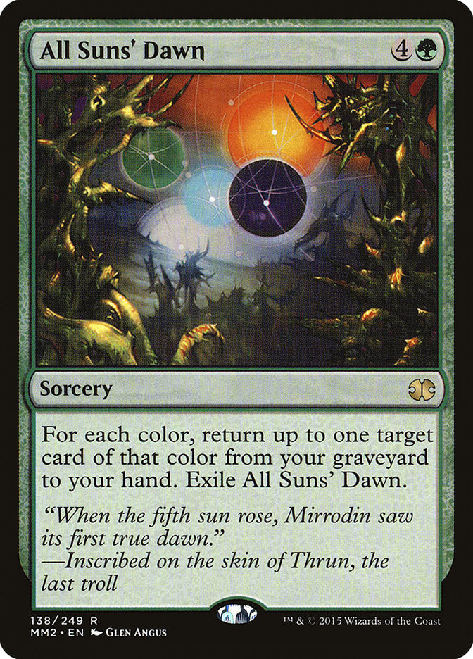 All Suns' Dawn – Rare Magic: The Gathering card from Modern Masters 2015 (#138)