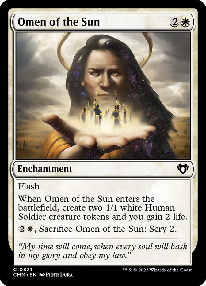 Omen of the Sun – Common Magic: The Gathering card from Commander Masters (#831)