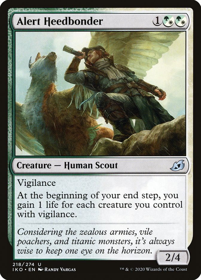 Alert Heedbonder – Uncommon Magic: The Gathering card from Ikoria: Lair of Behemoths (#218)
