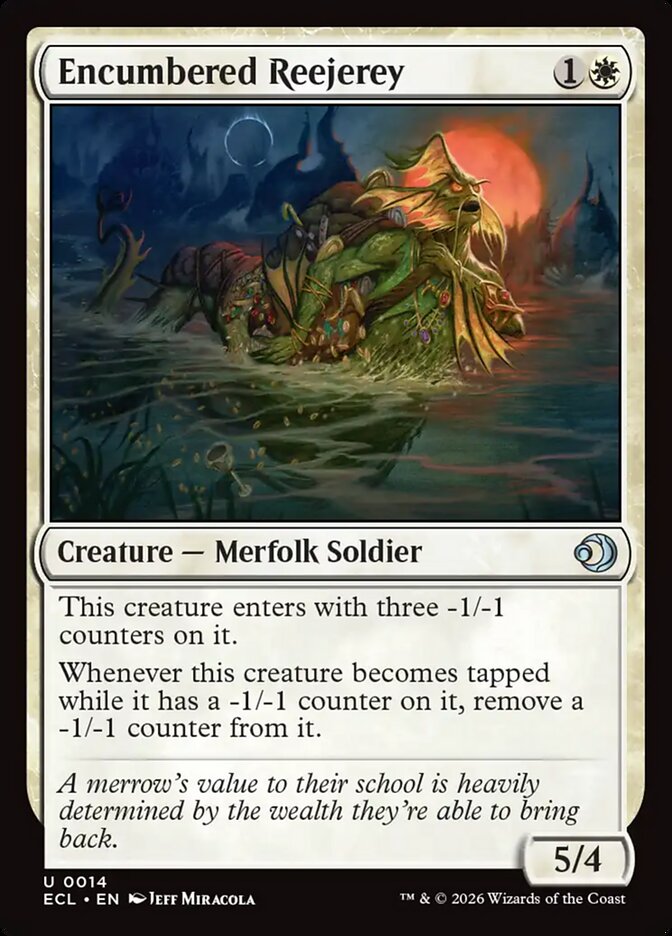 Encumbered Reejerey – Uncommon Magic: The Gathering card from Lorwyn Eclipsed (#14)