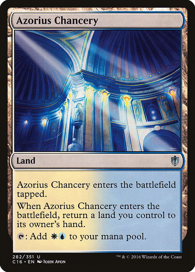 Azorius Chancery – Uncommon Magic: The Gathering card from Commander 2016 (#282)