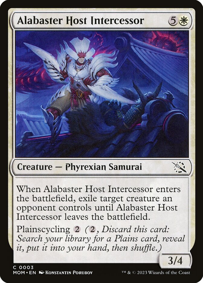 Alabaster Host Intercessor – Common Magic: The Gathering card from March of the Machine (#3)