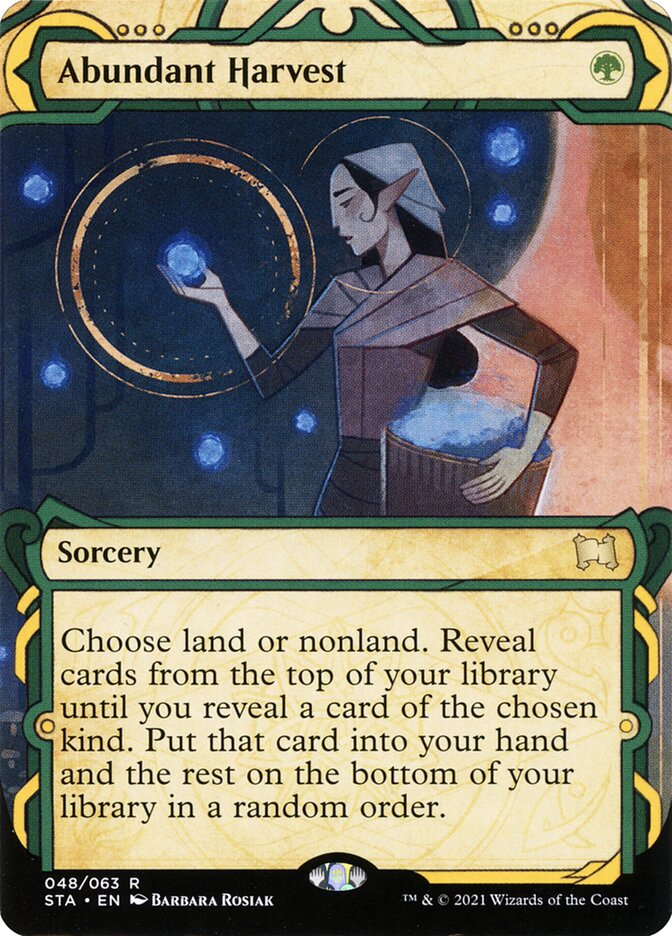 Abundant Harvest – Rare Magic: The Gathering card from Strixhaven Mystical Archive (#48)