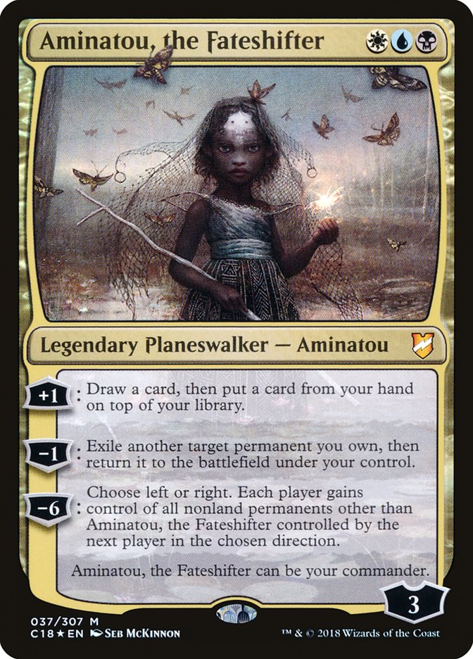 Aminatou, the Fateshifter – Mythic Magic: The Gathering card from Commander 2018 (#37)
