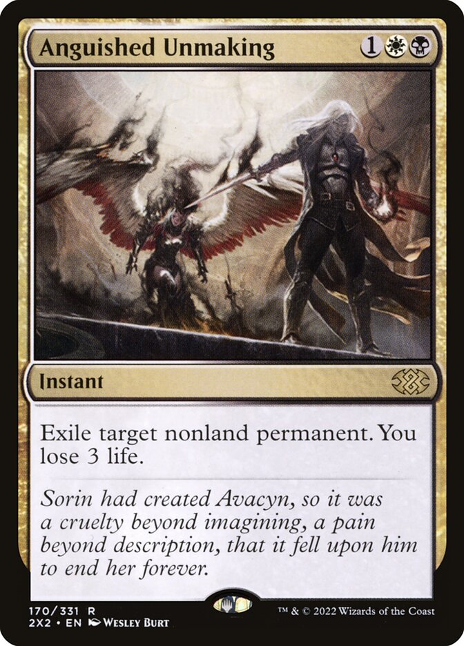 Anguished Unmaking – Rare Magic: The Gathering card from Double Masters 2022 (#170)