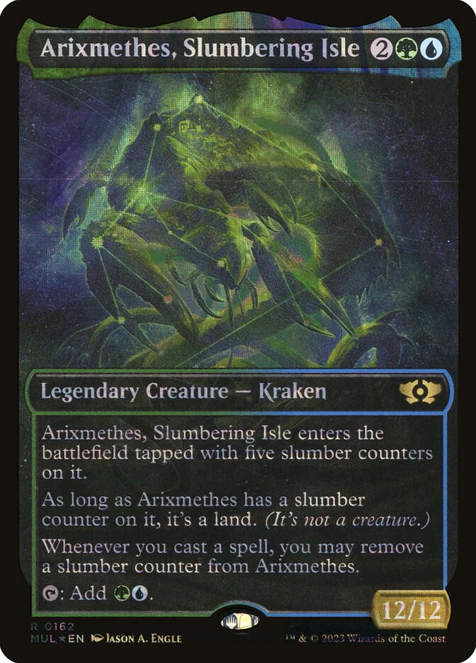 Arixmethes, Slumbering Isle – Rare Magic: The Gathering card from Multiverse Legends (#162)
