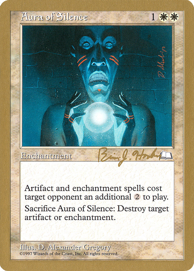 Aura of Silence – Uncommon Magic: The Gathering card from World Championship Decks 1998 (#bh7b)