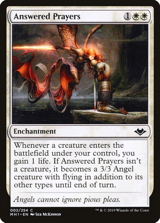 Answered Prayers – Common Magic: The Gathering card from Modern Horizons (#2)