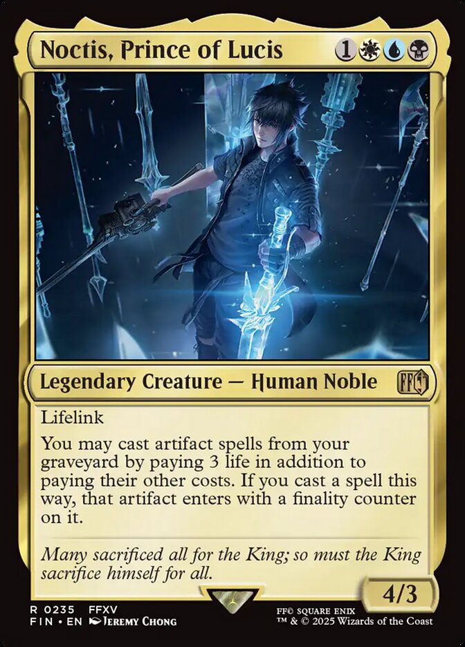Noctis, Prince of Lucis – Rare Magic: The Gathering card from Final Fantasy (#235)