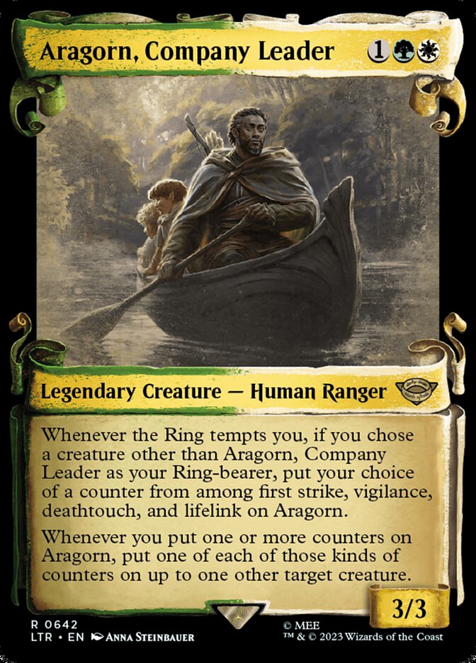 Aragorn, Company Leader – Rare Magic: The Gathering card from The Lord of the Rings: Tales of Middle-earth (#642)