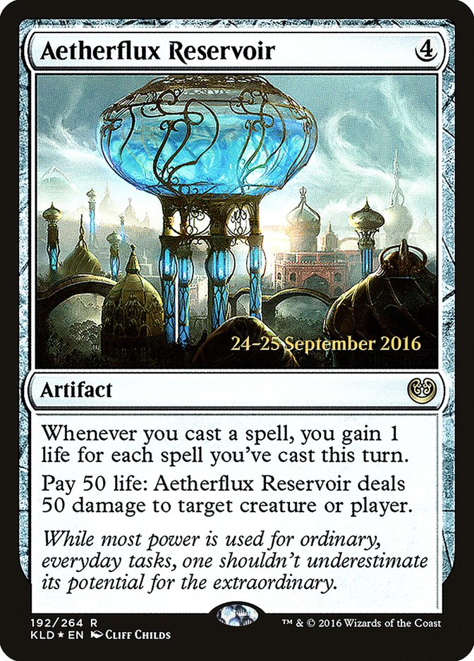 Aetherflux Reservoir – Rare Magic: The Gathering card from Kaladesh Promos (#192s)