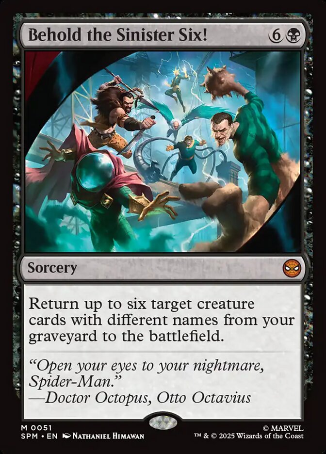 Behold the Sinister Six! – Mythic Magic: The Gathering card from Marvel's Spider-Man (#51)