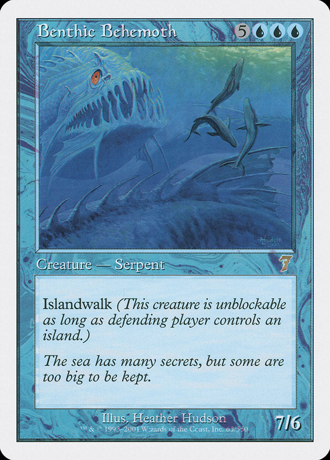 Benthic Behemoth – Rare Magic: The Gathering card from Seventh Edition (#63)