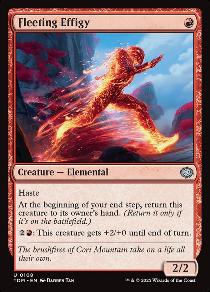 Fleeting Effigy – Uncommon Magic: The Gathering card from Tarkir: Dragonstorm (#108)