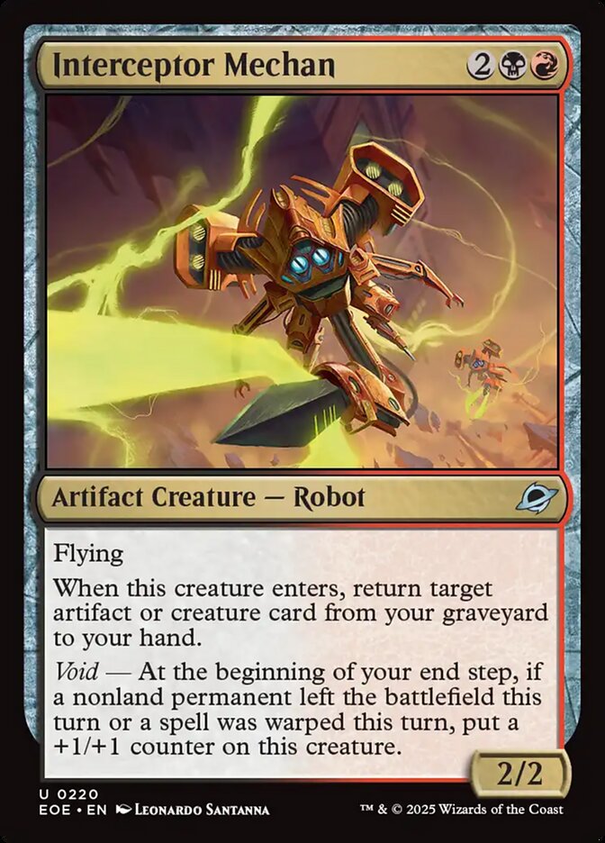 Interceptor Mechan – Uncommon Magic: The Gathering card from Edge of Eternities (#220)