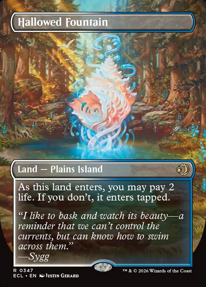 Hallowed Fountain // Hallowed Fountain – Rare Magic: The Gathering card from Lorwyn Eclipsed (#347)