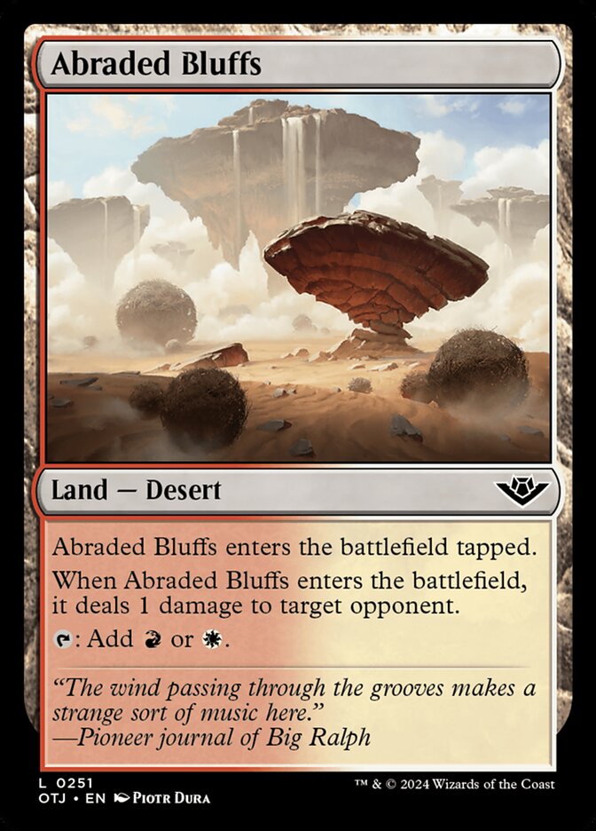 Abraded Bluffs – Common Magic: The Gathering card from Outlaws of Thunder Junction (#251)