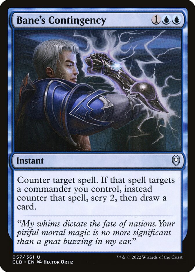 Bane's Contingency – Uncommon Magic: The Gathering card from Commander Legends: Battle for Baldur's Gate (#57)