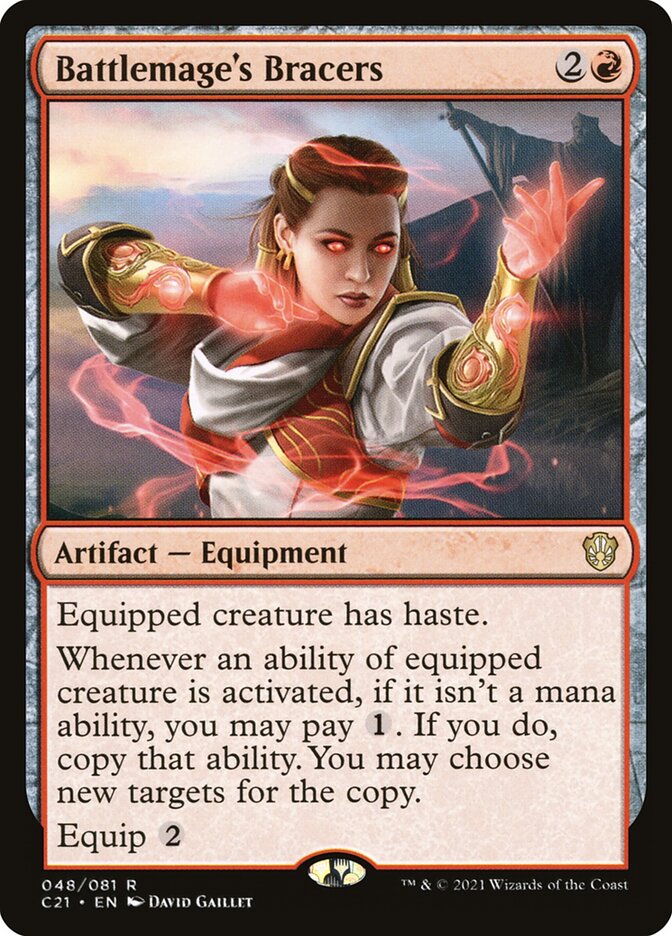 Battlemage's Bracers – Rare Magic: The Gathering card from Commander 2021 (#48)